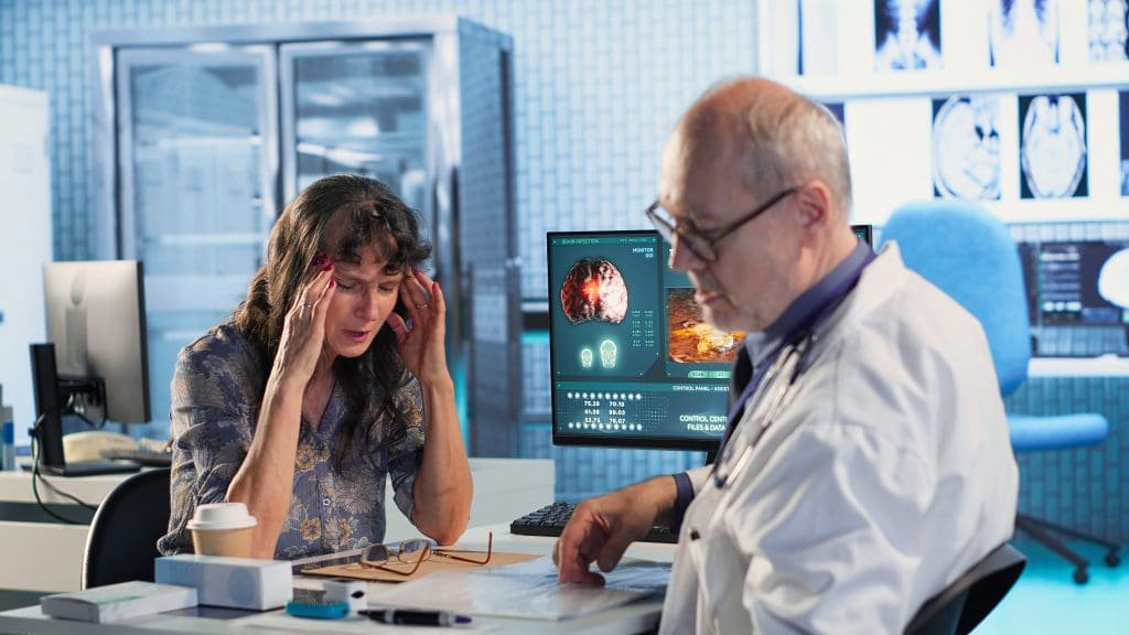 old woman patient suffers from painful migraine asks advice 1 LIV Hospital