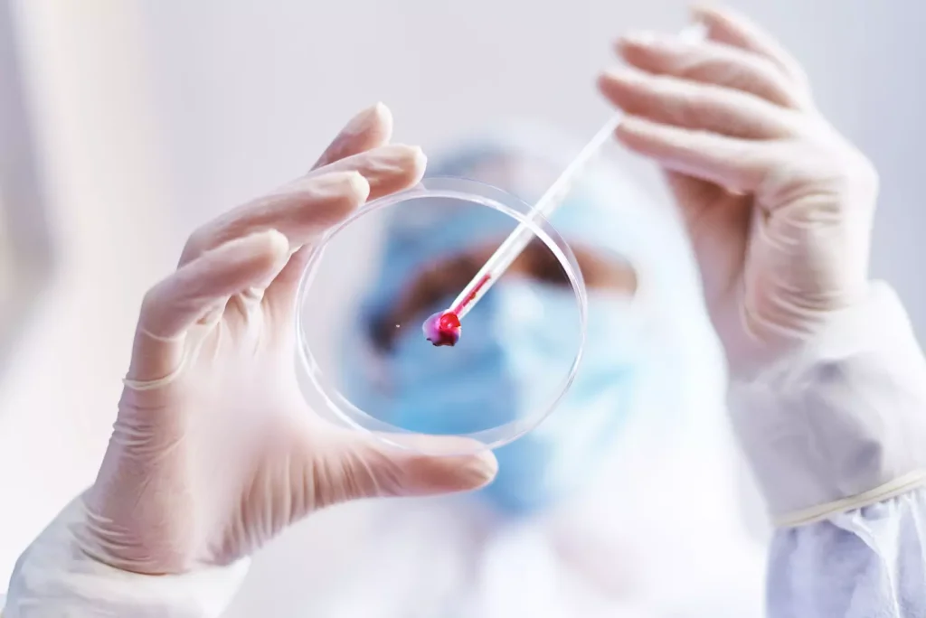 A detailed, close-up view of red bone marrow, showcasing its rich, crimson hue and intricate cellular structure. The image should depict the marrow in a visually striking manner, with a sharp focus on the foreground elements and a softly blurred background. Utilize dramatic lighting, perhaps from a side angle, to accentuate the texture and depth of the marrow. The composition should be balanced and aesthetically pleasing, allowing the viewer to appreciate the unique beauty and importance of this vital component of the human skeletal system.