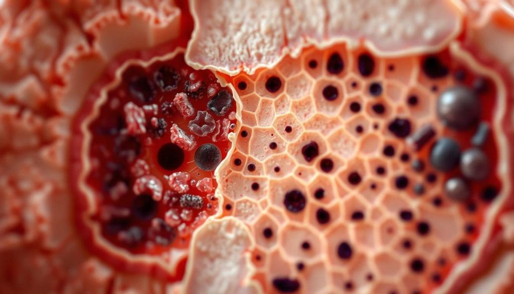 A detailed cross-section of the human bone marrow, A detailed cross-section of the human bone marrow,