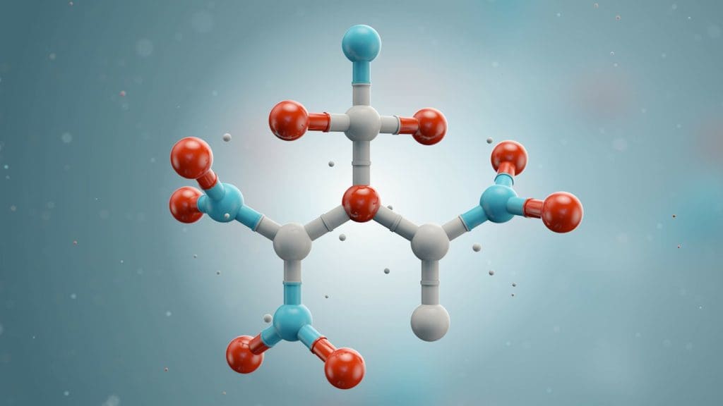 A detailed three-dimensional visualization of a molecular structure depicting the critical connection between hemoglobin and cancer