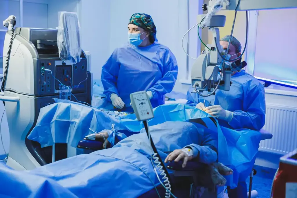 A sleek, high-tech surgical suite with the cutting-edge Da Vinci robotic system prominently displayed. The system's intricate components are meticulously rendered, showcasing the advanced mechanics and precision engineering that define this revolutionary medical technology. Backlit by warm, indirect lighting, the various robotic arms, articulated instruments, and electronic control interfaces are arranged in a visually striking, almost sculptural composition. The scene exudes a sense of clinical sophistication and the future of minimally invasive surgery, perfectly capturing the evolution of this pioneering robotic platform.