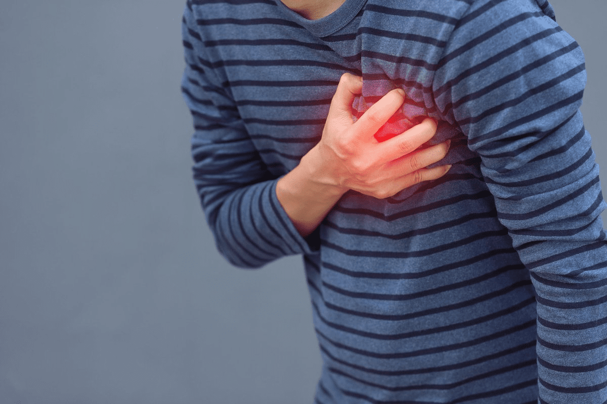 Location of Heart in Chest Side