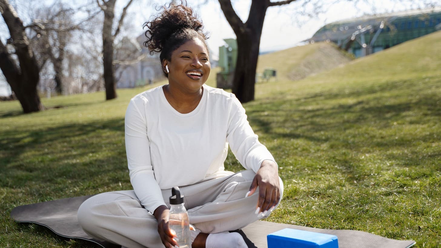 meditating in nature